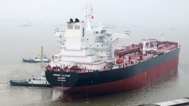 Undated handout archive photo by the Norwegian shipowner Frontline of the crude oil tanker