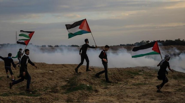 إصابة 34 متظاهرا فلسطينيا شرقي غزة