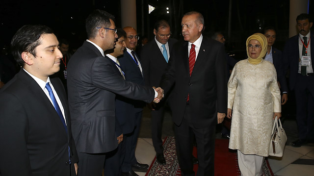 Cumhurbaşkanı Erdoğan'ı Tacikistanlı yetkililer karşıladı.