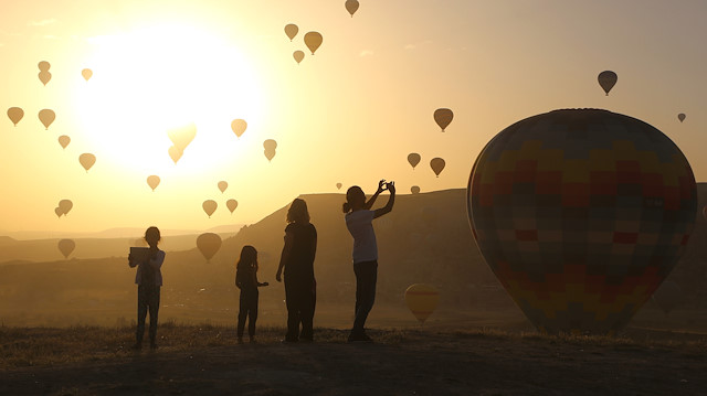 Hot air balloons in Turkey's Nevsehir

