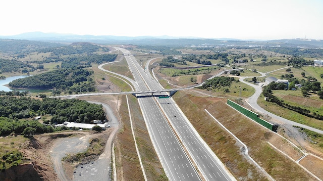 ARŞİV - Kuzey Marmara Otoyolu’nun trafiğe açılan bölümleri havadan görüntülendi.
