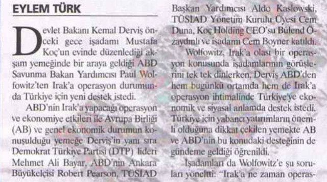ABD'li darbeci isimlerle ARI hareketinini öncüleri ve sermeyenin temsilcileri Koç ailesinin evinde buluşmuştu.