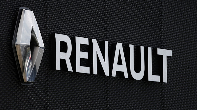 The logo of French car manufacturer Renault