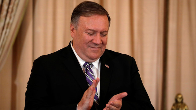 U.S. Secretary of State Mike Pompeo attends an event to release of 2019 Trafficking in Persons report at the State Department in Washington, U.S., June 20, 2019. REUTERS/Yuri Gripas

