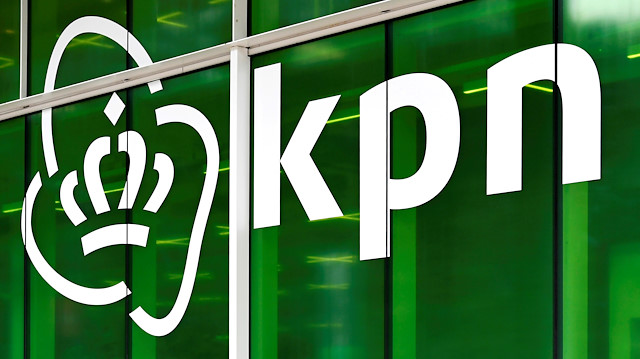 File photo: KPN logo is seen at its headquarters in Rotterdam, Netherlands,
