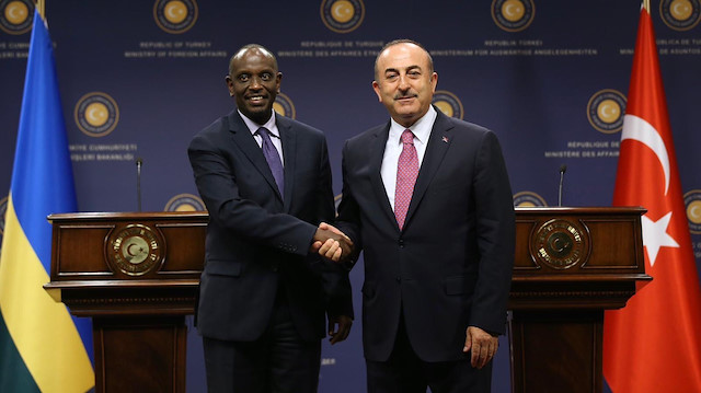Rwanda's Foreign Minister Richard Sezibera & Turkey's Foreign Minister Mevlüt Çavuşoğlu