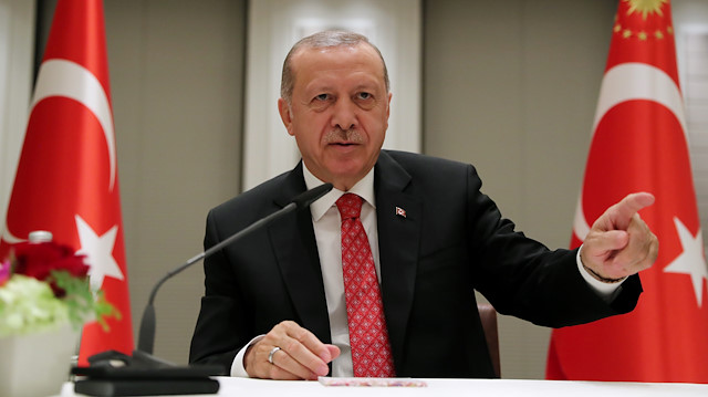 Cumhurbaşkanı Erdoğan, G20 Liderler Zirvesi'nin yapıldığı INTEX Osaka Fuar Merkezi'nde düzenlediği basın toplantısında soruları yanıtladı.
