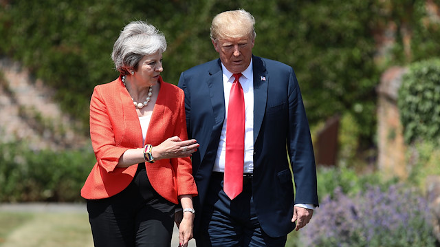 ABD Başkanı Donald Trump ile İngiltere Başbakanı Theresa May