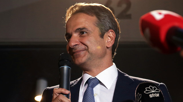 New Democracy conservative party leader Kyriakos Mitsotakis 