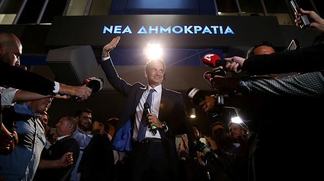 New Democracy conservative party leader Kyriakos Mitsotakis 