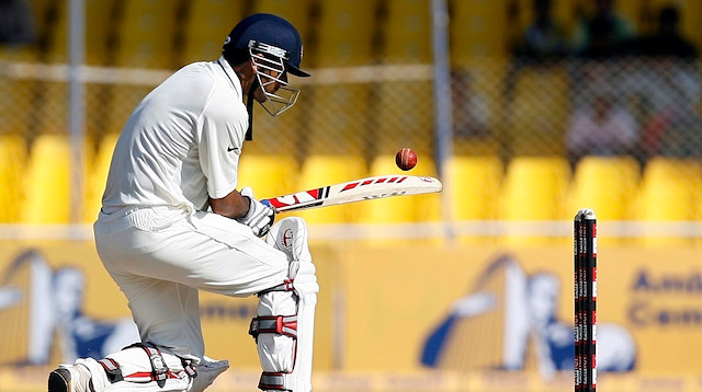 File photo: india's rahul dravid plays a shot during their first test cricket match against new zealand