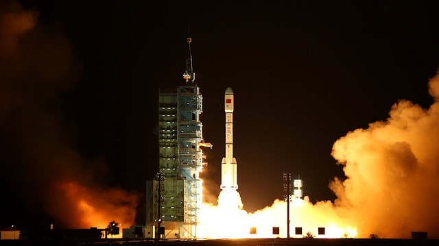 File photo: Tiangong-2, China's second space laboratory lifts off from the launch pad in Jiuquan