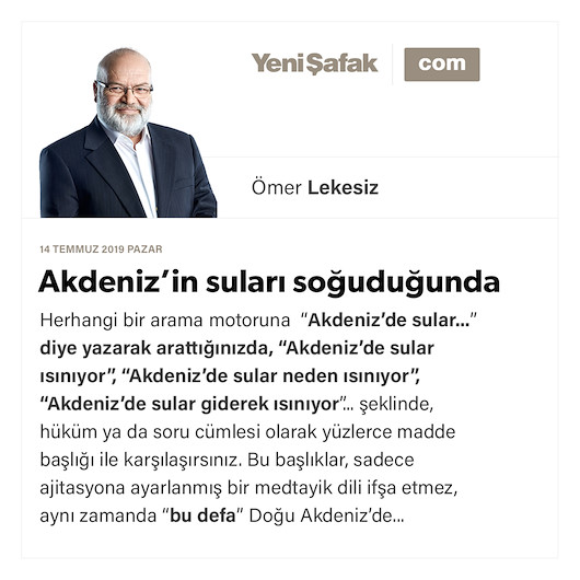 Akdeniz’in suları soğuduğunda