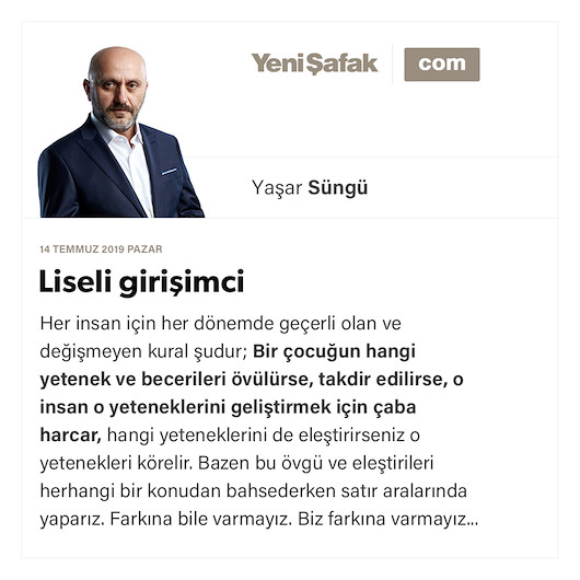 Liseli girişimci