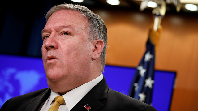U.S. Secretary of State Mike Pompeo speaks at a news conference on human rights at the State Department in Washington, U.S., July 8, 2019. REUTERS/Yuri Gripas

