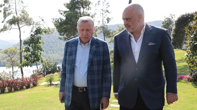 Cumhurbaşkanı Erdoğan,  Arnavutluk Başbakanı Rama ile görüştü