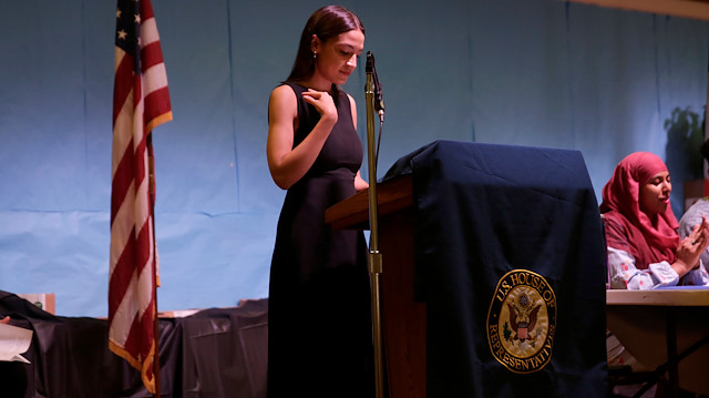 Representative Alexandria Ocasio-Cortez speaks during an Immigration Town Hall at The Nancy DeBenedittis Public School in Queens, New York, U.S. July 20, 2019. REUTERS/Gabriella Angotti-Jones

