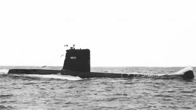 French submarine La Minerve which sank in January 1968