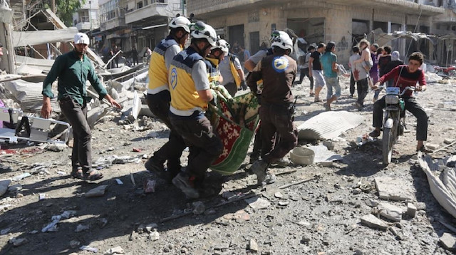 غارة روسية على سوق شعبي بمعرة النعمان في إدلب ومقتل 25 مدنيًّا
