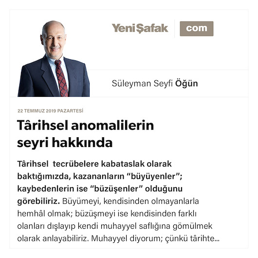 Târihsel anomalilerin seyri hakkında