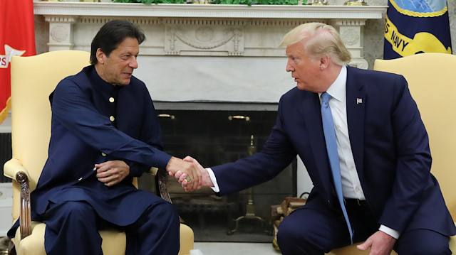 ABD Başkanı Donald Trump ile Pakistan Başbakanı İmran Han