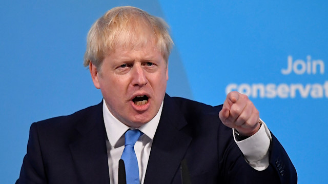 Boris Johnson speaks after being announced as Britain's next Prime Minister at The Queen Elizabeth II centre in London, Britain