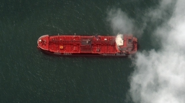 File photo: A satellite image of the Iranian port city of Bandar Abbas reveals the presence of the seized British oil tanker, the Stena Impero on July 22, 2019