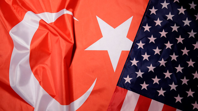 Turkey and U.S. flags are seen in this picture illustration taken 