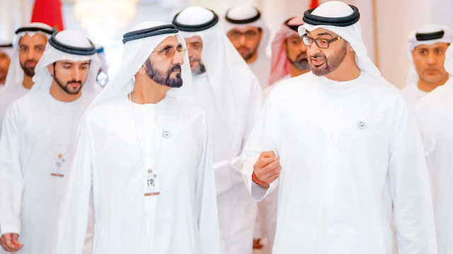 Dubai Emiri Maktum (Solda) ve Muhammed bin Zayed (Sağda)