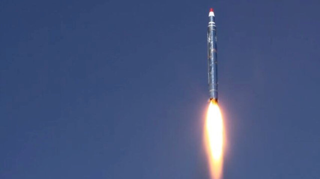 A ballistic missile is seen