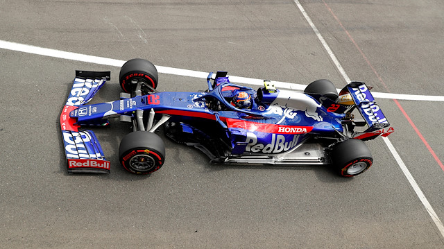File photo: Toro Rosso's Alexander Albon during practice 