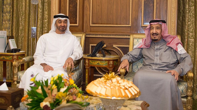 File photo: Saudi Arabia's King Salman bin Abdulaziz Al Saud meets with Abu Dhabi Crown Prince Sheikh Mohammed bin Zayed al-Nahyan, in Riyadh, Saudi Arabia