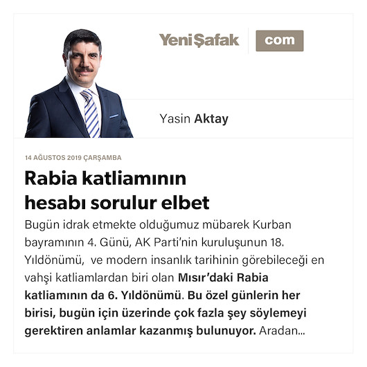 Rabia katliamının hesabı sorulur elbet