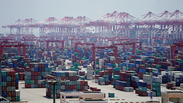 File photo: Containers are seen at the Yangshan Deep Water Port in Shanghai, China 