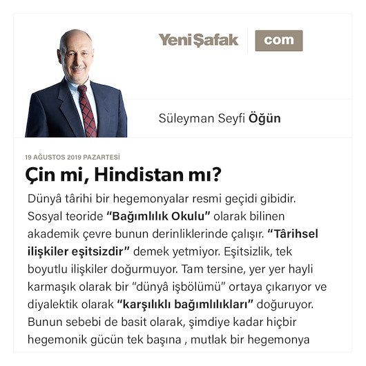 Çin mi, Hindistan mı?