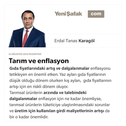 Tarım ve enflasyon