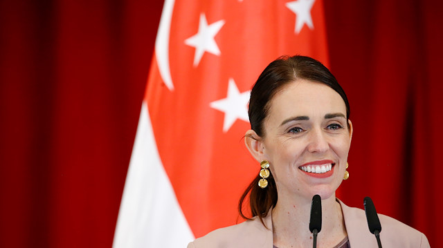 New Zealand's Prime Minister Jacinda Ardern speaks at the Istana in Singapore, May 17, 2019. REUTERS/Feline Lim

