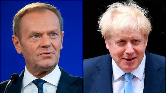 European Council President Donald Tusk & British Prime Minister Boris Johnson