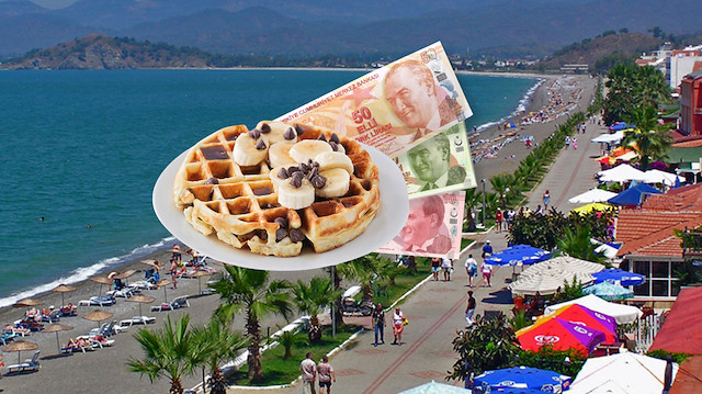 Ölüdeniz'de bir esnafın yerli turiste 80 TL'den waffle satması sosyal medyada büyük yankı uyandırdı.