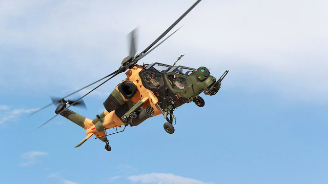 Aselsan tarafından üretilen ATAK helikopteri.