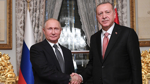 Rusya Devlet Lideri Putin ve Cumhurbaşkanı Erdoğan. 
