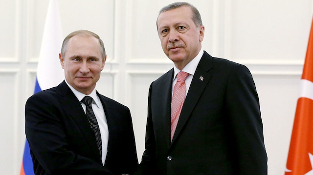 Vladimir Putin ile Recep Tayyip Erdoğan