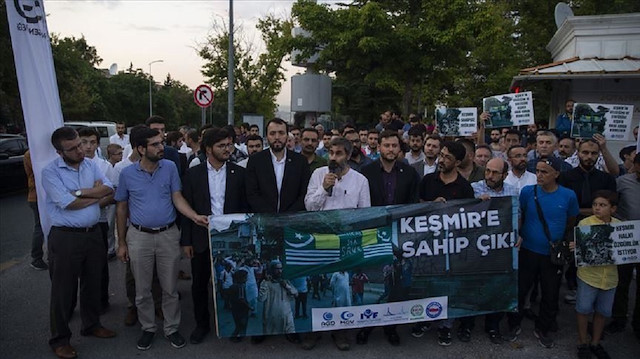  وقفة احتجاجية في أنقرة تنديدًا بسياسات الهند في إقليم كشمير