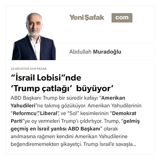 “İsrail Lobisi”nde ‘Trump çatlağı’ büyüyor’
