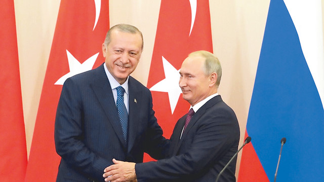 Recep Tayyip Erdoğan (Solda) Vladimir Putin (Sağda)