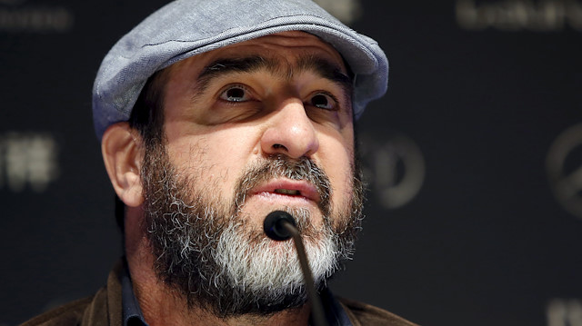 French actor and former soccer player Eric Cantona attends a news conference ahead of the Laureus World Sports Awards ceremony in Shanghai April 14, 2015. REUTERS/Aly Song

