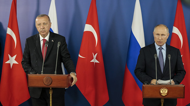 Turkish President Recep Tayyip Erdoğan and Vladimir Putin