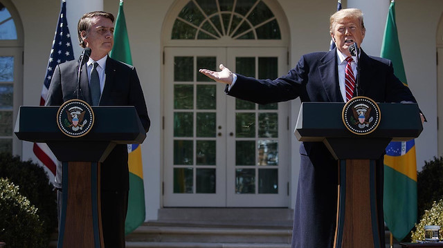 ABD Başkanı Trump, geçtiğimiz aylarda Brezilya Devlet Başkanı Bolsonaro'yu Beyaz Saray'da ağırlamıştı.