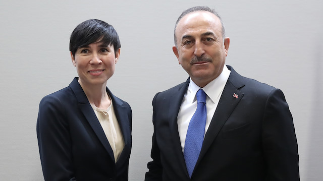 Norway’s President Ine Eriksen Soreide & Turkish Foreign Minister Mevlüt Çavuşoğlu 