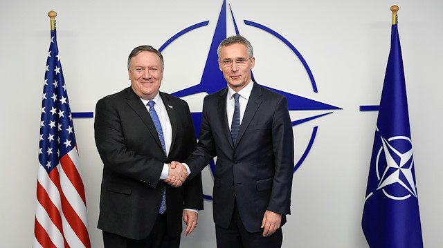 File photo: U.S. Secretary of State Mike Pompeo and NATO Secretary General Jens Stoltenberg 